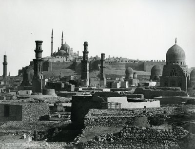 Citadel and Tombs of the Caliphs, Cairo by J. Pascal Sebah